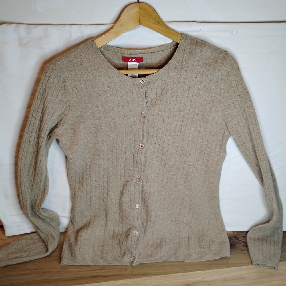 Anne Klein Sport Beige Cardigan Sweater